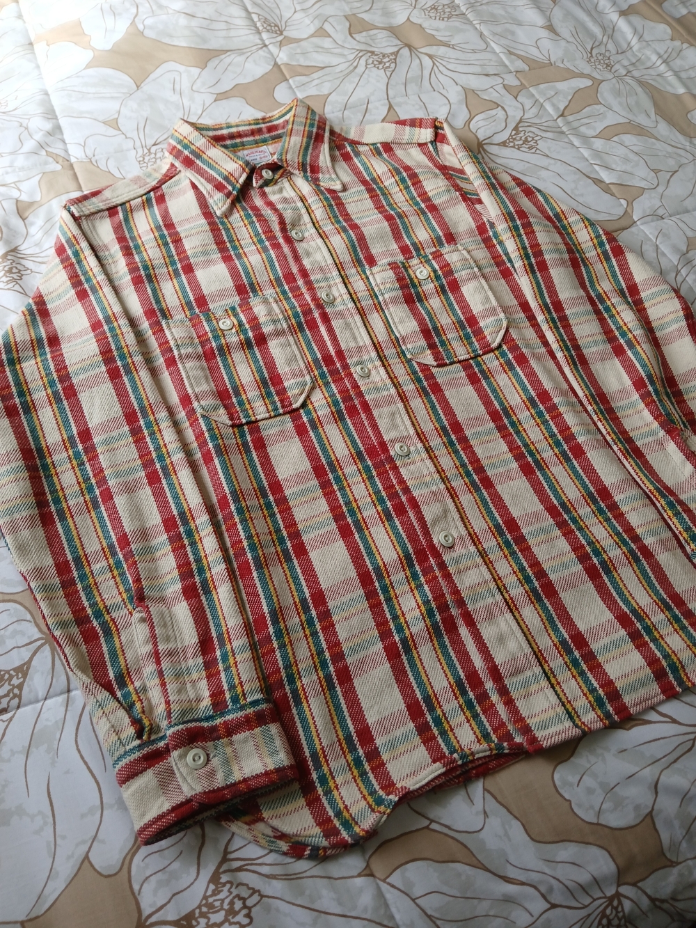 Warehouse & Co 3104 Plaid Flannel Shirt - Red/Yellow - Picture 2 of 12